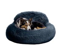 Générique Plush Donut Dog Bed | Plush, 60cm 1150g, 80cm 1550g | Warm Round Calming Pet Couch with Non-Slip Base | Machine Washable Super Soft Bed for Dogs Cats