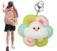Générique Plush Hamster Keychain, Cute Stuffed Animal Keyrings, Soft Toy Pendants 12cm Professional Home Supplies Daily Hobby Kit Modern Nursery Accessory Unit Home Decor Interior Student Gift Case