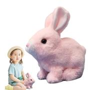 Générique Plush Hopping Bunny | Plush Electric Jumping Toy Pretend Rabbit | 17x16.5x9cm Children and Adults Interactive Engaging Bunnny Companion Hopping Bunny with Sound for Living Room, Bedroom