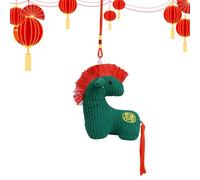 Générique Plush Horse | 2026 Soft New Year Mascot Home Decor, 10.0cm Horse Toy Mascot Lunar New Year Ornament | Compact for Spring Festival Holiday Office Store Restaurant Tabletop Living Room