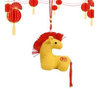 Générique Plush Horse, Horse Toy Mascot Lunar New Year Ornament, 2026 Soft New Year Mascot Home Decor for Spring Festival Holiday Office Store Restaurant Tabletop Living Room