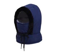 Générique Plush-Lined Thickened Thermal Hat with Face Mask for Men and Women, Windproof Fleece Balaclava Ski Winter Hooded Scarf for Cold Weather Camping and Outdoor Activities