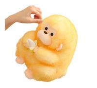 Générique Plush Monkey Doll - Short Plush PP Cotton 30cm | Cute Stuffed Animal Banana Holding Toy | Soft Decorative Cushion Gift for Kids Birthday Bedroom Living Room Bedside Shelf Display