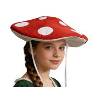Générique Plush Mushroom Hat - Oversized Wide Brim Fantasy Cap, Structured Long Tail Carnival Festival Topper | Stage Performance Gear For Men, Women Teens Adults Halloween Role Play