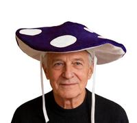 Générique Plush Mushroom Hat - Oversized Wide Brim Fantasy Cap, Structured Long Tail Carnival Festival Topper | Stage Performance Gear For Men, Women Teens Adults Halloween Role Play