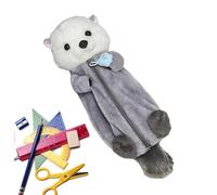 Générique Plush Pencil Case, Animal Shape Stationery Organizer, 4.72x10.63 inches Soft Stuffed Pencil Bag with Zipper Storage Design, Cute Cartoon Pen Holder for School Supplies Use