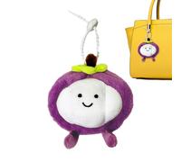 Générique Plush Pendant |Distinctive Mangosteen Keychain Pendant Decor - Comfortable To Touch Fruit Stuffed Doll Ornament - For Kids Adults On Backpack Purse During Commuting School Travel Birthday