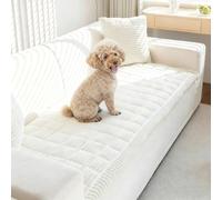Générique Plush Pet Couch Cover,Washable Non-Slip Sofa Protector,Soft Comfort Couch Protector with Removable Cover,Pets Furniture Protectors for Dogs and Cats (White, 24 * 59inch/60 * 150cm)