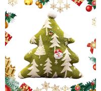 Générique Plush Pillow Stuffed Christmas Decor, Christmas Tree Decorative Pillow, Soft Cushion Boho Style, Cozy Holiday Accent for Bedroom, Living Room, Sofa, Couch, Bed, Indoor Home, 19.69 inches