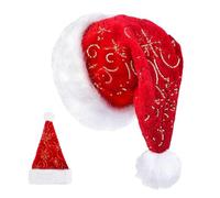 Générique Plush Santa Hat - Holiday Headwear for Winter Celebration | Comfortable Warm Design with Classic Style for Travel Party Social Gathering Theme Event Activity Photo Prop Holiday Accessory