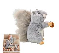 Générique Plush Squirrel, Huggable Furry Big Tail Squirrel Toy, Plush Soft Stuffed Animal for Kids, Adorable Cuddly for Boys Girls Babies, Cozy Bedtime Companion, 25x10x25cm