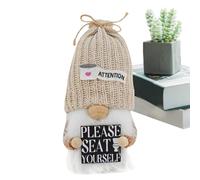 Générique Plush Toilet GNOME,11x11x25cm Cute GNOME Swedish Tomte Stuffed Decorations | Charming Decorative Accessories, Doll Tabletop Ornament, Bathroom Decor Plush Tomte Stuffed Doll for Kids Teen