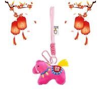 Générique Plush Toy - 20.5x9cm Chinese New Year Mascot Doll Keychain - Versatile Sentiment Plush Horse Keychain - For Holiday Birthday Celebration Boys Girls Children Backpack Wallet Handbag