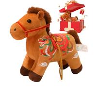 Générique Plush Toy - Plush, 4.72x5.51x2.36in Festive Doll Soft Stuffed Animal | Year of The Horse Collectible Decorative Toy, Hugging Plushes for Birthday, Christmas, Chinese New Year, Nursery Decor