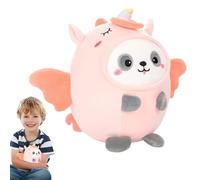 Générique Plush Toys Soft Short Plush Dinosaur Owl Mermaid Doll Cute Stuffed Animal Gift Comfort Sleep Aid Friend Kids PP Cotton 200g 4 Pack Collectible Set