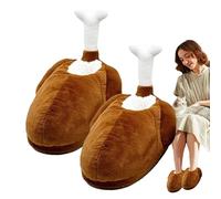 Générique Plush Turkey Leg Toy, Thanksgiving Turkey Leg Slippers, Turkey Leg Stuffed Animal, Animal Plushie Toy, Comfortable Plush Pillow, Comfortable Support, Multipurpose Design for Kids and Adults