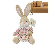 Générique Plushy Soft Toys- Easter Animal Toys ¦ Cute Pull Ear Rabbit with Design, Plushy Easter Bunny with Soft Shape, Cute Animal Stuffed, Plush Stuffed for Birthdays and Valentine's Day