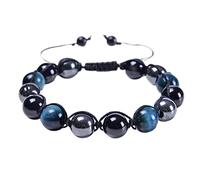 Générique Plusieurs Choix Naturelle Bijoux 8mm Bracelet Oeil de Bleu Rouge Femme Homme En Et Cadeau Pour Naturelle Bijoux (Camouflage, One Size)