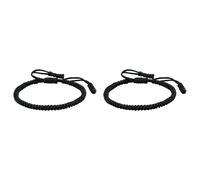 Générique Plusieurs Élastique Naturelle Jonc Couleurs Anneaux Knot Bracelets For Mens Womens En Bracelet Naturelle Mm Rhodonite Bijoux (Black*2, One Size*2)