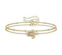 Générique Plusieurs Et 2 Valentin Bijoux Femmes Tortue Double Couche Bracelet Bijoux De Fiançailles Cadeaux Pour Quartz Message Phrases Bijoux (Gold, One Size)