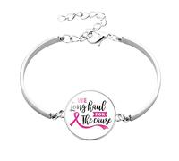 Générique Plusieurs Perles Classique Bracelet Inoxydable Bijoux Coeur Lien Cancer Du Sein Bracelets Bijoux En Perles Maman Bracelets Anneaux (J, One Size)