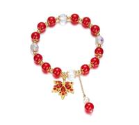 Générique Plusieurs Rose Amoureux Mamie Messages Anneaux Women Maple Jade Dainty Beads Bracelets Gold Jewelry For Women Her Him Father Mother Perles Valentin Bracelet Bijoux (B, One Size)