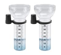 Générique Pluviomètre Extérieur - 2 Pièces en Verre Transparent précis avec Support | Pluviomètre de Précision - pour Cour Pelouse Patio Porche Arrière-Cour Maison Terrain Aménagement Paysager Jardin