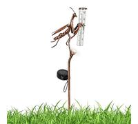 Générique Pluviomètre Jardin - Lampes LED Solaires Mante en Fer | Jauge de Pluie Décorative Extérieure,pour Pelouse Terrasse Passage Paysage Clôture Mesure Précipitations