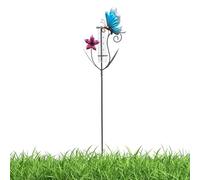 Générique Pluviomètre - Objet Décoration Mesure Pluie Design Papillons et Fleurs,Mètre de Pluie décoratif,pour Ferme Clôture Terrasse Cour Pelouse Extérieur