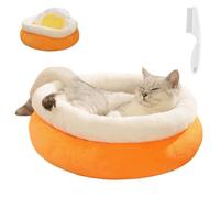 Générique Poached Egg Shaped Cat Sleeping Bed,Soft Thickened Warm Pet Sleeping Nest,Cozy Cave Bed Sleep Spot for Kitten Puppy Small Dog Winter (L)