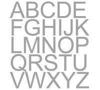 Générique Pochette 264 lettres adhésives alphabet hauteur 0,8 cm - Argenté métallisé