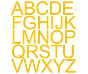 Générique Pochette 264 lettres adhésives alphabet hauteur 0,8 cm - Orange