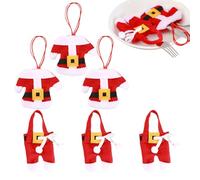 Générique Pochette À Couverts De Noël - Décoration de table pour Noël,Sacs De Vaisselle | Pour les cuillères, couteaux, fourchettes, arbre, restaurant, hôtel, fête, vacances, festival et dîner