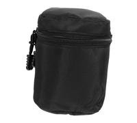 Générique Pochette à Lentilles en Nylon Noir Taille S Fermeture Éclair Bidirectionnelle et Mousse Intégrée pour Protection Étanche et Antichoc des Objectifs Photo