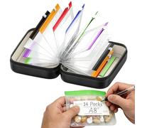Générique Pochette à pilules,Organisateur de comprimés en Silicone étanche - avec 14 Compartiments, sachets zippés étanches à Code Couleur pour pilules |