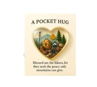 Générique Pochette de camping en forme de cœur avec cartes cadeaux inspirantes, souvenir idéal pour les amoureux de la nature, accessoire de camping mignon pour les randonneurs et campeurs (#B)