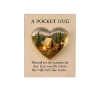 Générique Pochette de camping en forme de cœur avec cartes cadeaux inspirantes, souvenir idéal pour les amoureux de la nature, accessoire de camping mignon pour les randonneurs et campeurs (#A)