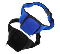 Générique Pochette de Ceinture pour Micro Lot de 2 en Néoprène Fermeture Éclair, Ceinture Ajustable Noir et Bleu, Paquet Banane pour Micro d'Entraîneur Personnel et Danse en Salle