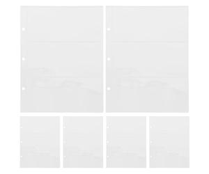 Générique Pochette de Protection en PVC Blanc, 10 Pages Faciles à Utiliser, Album de Devises Pratique et Léger pour Classement de Banque