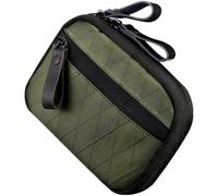 Générique Pochette de Rangement en Tissu Vert, Sac Admin à Fermeture éclair Multicouche, Anti-Rayures et Anti-poussière, Format Compact pour Outils et Accessoires électroniques