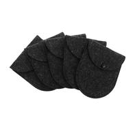 Générique Pochette de Rangement Portable en Feutre Noir 5 Pcs, Petits Paquet de Protection Faciles à Transporter pour Accessoires Auditifs, Design Fonctionnel et Pratique pour Voyage
