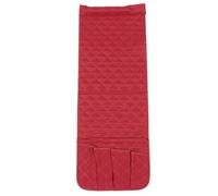 Générique Pochette de Rangement pour Accoudoir de Canapé, Support de Télécommande, Polyester Rouge, 4 Compartiments Petits et 1 Compartiment Grand, pour Lit et Salle de Bain, Adultes