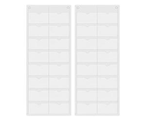 Générique Pochette de Rangement pour Fiches Protecteur Mural Transparent 16