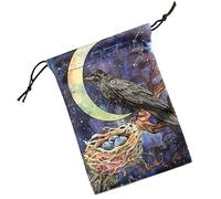 Générique Pochette de Velours avec Cordon - Sachet pour Bijoux Cadeau | Sac en Tissu Style Tarot | Organisateur Multifonctionnel aux Mariages, Fêtes et Noël