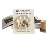 Générique Pochette Empreinte de Patte | Souvenir pour Toiletteur Animal avec Carte - Collection Poche - Idéal pour Amis Femmes Hommes Adultes Garçons Filles