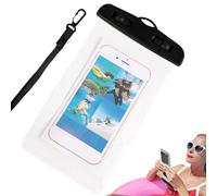Générique Pochette Étanche pour Téléphone, Sac Transparent À Écran Tactile avec Dragonne, Étui Smartphone pour Livraison De Repas, Idéal pour Plage, Natation, Kayak, Randonnée & Vacances