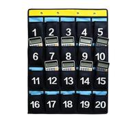 Générique Pochette Organiseur Numérotée À Suspendre Sur Porte Murale 20 | Support De Téléphone Portable En Classe Poches En Tissu Non Tissé Pour Téléphones Portables Et Petites Calculatrices