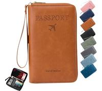 Générique Pochette Passeport,Protege Passeport mit RFID-Blocker,Protege et Etiquette Valise Set, Porte Passeport,Essentiels de Voyage,Protège Passeport avec RFID Protection Passeport Etui (A)