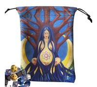 Générique Pochette pour Cartes De Tarot - Pochette pour Runes, Dés, Cristaux Et Bijoux | Multifonction Débutants Divination Fortune Halloween Oracle