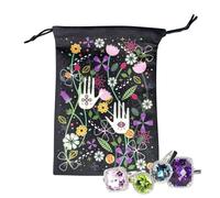 Générique Pochette Pour Cartes de Tarot,Sac En Tissu Pour Cartes Divinatoires - Étui Souple de Stockage pour Oracle Destiné aux Passionnés Magiciens Grand Public